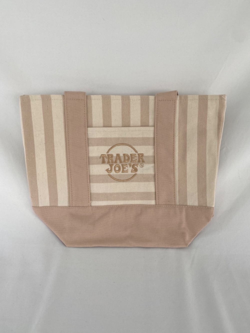 Trader Joe’s Pastel Striped Mini Tote Bag Bundle of 2 NWT - Picture 3 of 5